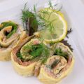 Backofen-Pfannkuchen mit Lachs