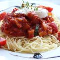 Spaghettini mit mediterranem Gemüse