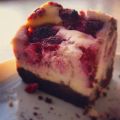 Brownie + Cheesecake + Himbeeren = Sünde pur