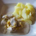 Hähnchenbrustfiletpfanne mit Frischkäse und Mais