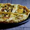 Quiche mit grünem Spargel und Schinken