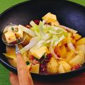 Weißwein-Kartoffeln mit mariniertem Ziegenkäse