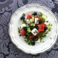 Sommersalat mit Wassermelone, Minze, Feta,[...]