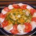 Omelett mit Tomaten und Mozzarella