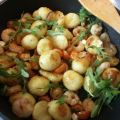 Kartoffelpfanne mit Scampi