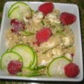 Couscous-Salat mit Himbeeren und Feta