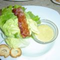 Blattsalat mit Schinken an Parmesandressing