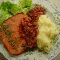 Leberkäse mit roten Zwiebeln und Bacon...[...]