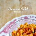 Couscous-Salat mit Kichererbsen.
