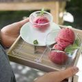 Erdbeersorbet mit grünem Pfeffer