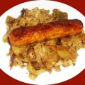 Wirsing Kartoffelpfanne mit Bratwurst