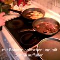 Wildtaubenbrust mit Trüffel und roten Zwiebeln