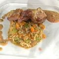 Mieral-Ente mit Erdnuss-Sauce und gebratenem[...]