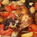 Fleischtomaten zu Hähnchenkeulen