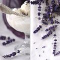 Lavendel-Eis mit weißer Schokolade