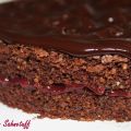 Schoko-Himbeer-Kuchen mit Canache