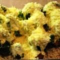 Schnitzel mit Brokkoli und Blumenkohl überbacken