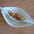 Pastinaken-Topinamburcremesuppe mit Chips