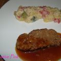 Hackbraten mit buntem Kartoffelsalat