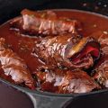 Rinderrouladen mit Auberginen und Paprika