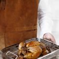 Roast chicken with Löwensenf