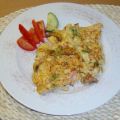 Nudelomelette mit Schinken