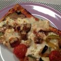 Pizza mit gegrilltem Gemüse & Ziegenkäse