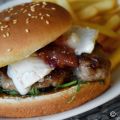 Burger mit Ziegenkäse und karamellisierten[...]