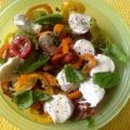 Tomaten-Paprika-Salat mit Mozzarella