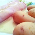 Salzkartoffeln mit Schinkenspargelröllchen