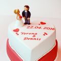 Hochzeitstorte in Herzform