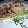 Pilzrisotto mit Aiguillettes de Canard