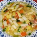 Hühnerbrühe mit frischem Spargel