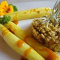 Curry-Spargel mit Emmerreis-Risotto
