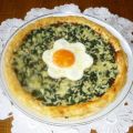 Spinat-Pizza mit Spiegelei im FlavorWave-Oven[...]