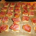 SCHINKEN - FRISCHKÄSE -HÄPPCHEN gebacken